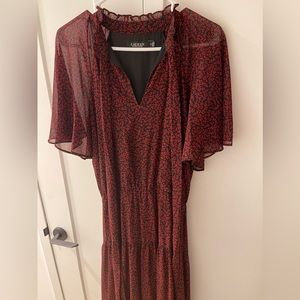 Ralph Lauren Red Floral Maxi Dress